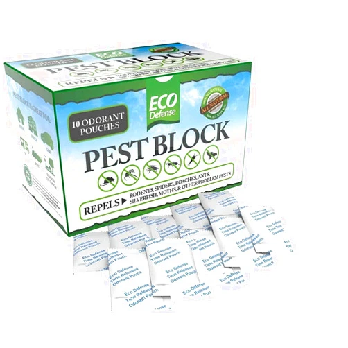 Eco Defense Pest Control Pouches - All Natural - Repels Rodents, Spiders, Roaches, Ants, Moths, Squirrels, & Other Pests