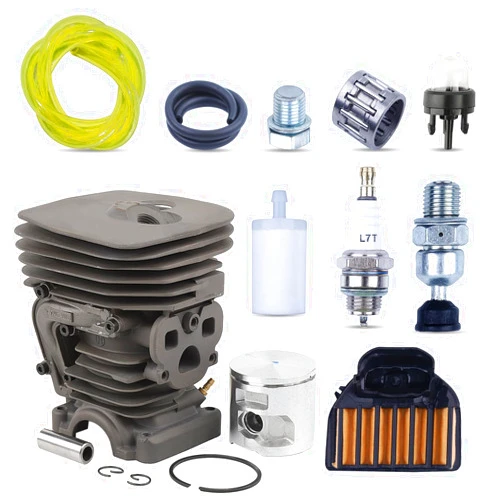 AUMEL 537320402 47mm Cylinder Piston Kit for Husqvarna 455 460 Chainsaw Part w/Air Fuel Filter Line Primer Bulb Spark Plug Valve Bearing.