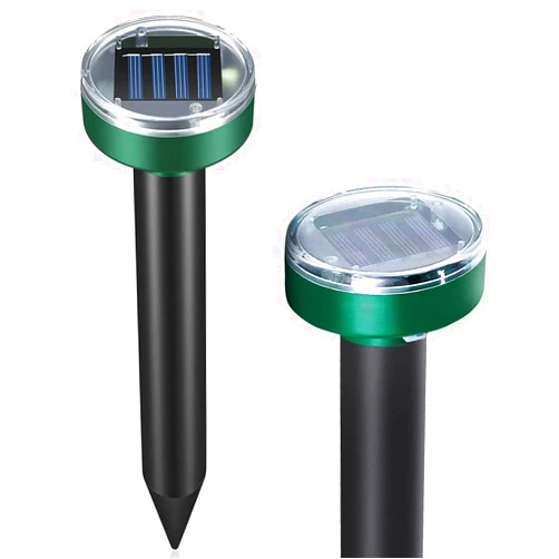 Fire Tracks Limited (2 Pack) Gopher Repellent Ultrasonic Solar Powered - Easy to Use Solar Mole Repellent Ultrasonic with an Auger Drill Bit - IP65 Waterproof Sonic Repeller Stakes for Groundhog, Vole, Snake, etc