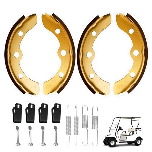 ZeeKee Golf Cart Brake Shoes with Spring Kit for Club Car DS 101823201 1018232-01 1011466 1995-up Precedent 2004-up EZGO 23364G1 27249G01 1986.5-1995 Yamaha G1 G2 G8 G9 Cart