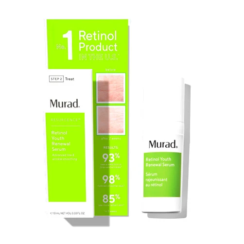 Murad Retinol Youth Renewal Serum - Fast-Acting Retinol Serum for Face and Neck - Visibly Improves Lines and Wrinkles, Skin Looks Firmer and Feels Smoother, Gentle Enough for Nightly Use