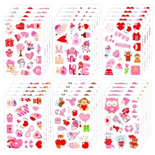 BAYLAY Valentines Stickers for Kids - 30 Sheets Love Stickers for Scrapbooking I Love You Stickers Valentines Day Stickers for Kids Laptop Luggage Party Decorations