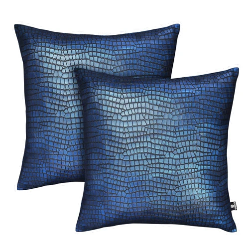 QAWACH Lambskin Leather Pillow Cover - Decorative Sofa Cushion Case - Throw Covers for Living Room & Bedroom, 20