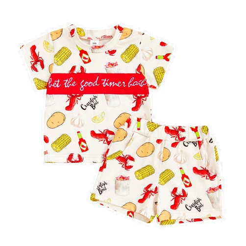 YINGISFITM Toddler Baby Boy Clothes Summer Short Sleeve T Shirt Boy Shorts 2Pcs Cute Dinosaur Outfit Infant Boys Clothing Set