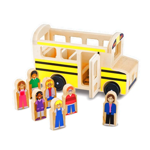 Melissa & Doug School Bus Wooden Play Set with 7 Play Figures