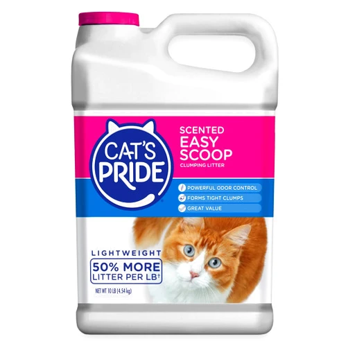 Cat's Pride Lightweight Clumping Litter: Easy Scoop - Powerful Odor Control - Scented, 10 Pounds