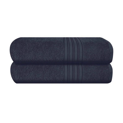 BOUTIQUO Cotton 2 Pack Bath Towel Set 28x55, Eco-Friendly Large Bath Towels, Compact Quickdry Lightweight Soft & Highly Absorbent Bath Towel, Ideal for Everyday Gym Travel Camp Pool - Charcoal Grey