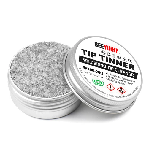 BEEYUIHF Soldering Tip Tinner Cleaner, Lead Free Oxidation Cleaning Paste, Refresher Tip Tinner Flux, Soldering Tip Cleaning #F490 (0.92oz/26g)
