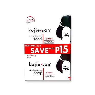 W-TECH Kojie San Kojic Acid Soap 2 Bars per Box, 65g Each