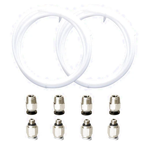 Redrex PTFE Bowden Tube with PC4-M6 Fittings and PC4-M10 Straight Pneumatic Connectors for Ender 3 V2,Ender 3 Pro,Ender 5 CR-10/10S Series 3D Printer 1.75mm Filament Supported
