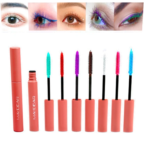 Maydear Waterproof Color Mascara Set, Longlasting, Smudge-Proof, Voluminous and Charming Mascara, Professional Color Mascara Set of 7 Colors