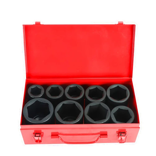 BLACKHORSE-RACING 1 Inch Drive Deep Impact Socket Set, Cr-Mo 6-Point (1-Inch - 2-Inch) 9pc Impact Socket Set with Heavy Duty Storage Case