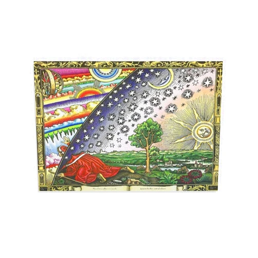 BETSON The Flammarion Engraving 1888 Firmament Dome Flat Earth Canvas Poster Wall Art Decor Print Picture Paintings for Living Room Bedroom Decoration 24x36inch(60x90cm)