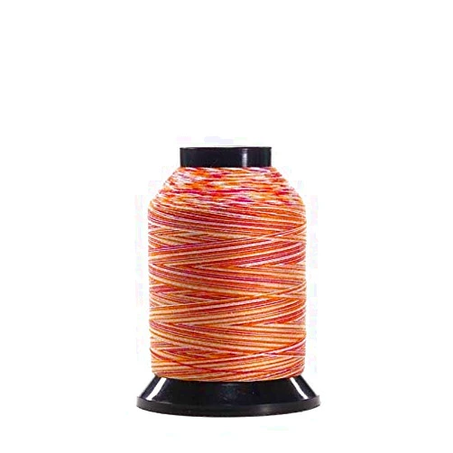 Finesse Thread Variegated Colors | 100% Polyester, 3ply, 50wt, Variegated Thread | 1500yds Stackable Thread Cones | 100% Polyester Thread for Quilting and Sewing… (Mango Salad)