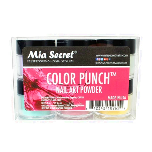 Mia Secret -Color Punch Collection Nail Acrylic Powder set of 6