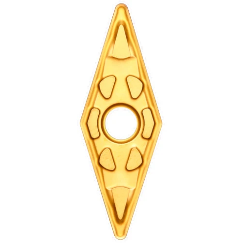 Sandvik Coromant T-Max P Carbide Turning Insert, VNMG, 35 Degree Diamond, MF Chipbreaker, GC2015 Grade, Multi-Layer Coating, VNMG 331-MF, 3/8