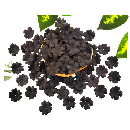 JAKAPAN Mulberry Paper Patch Petals Flowers Scrapbooking Wedding DIY Craft Supplies Card Scrapbooking Embellishment Making Doll House (Black)