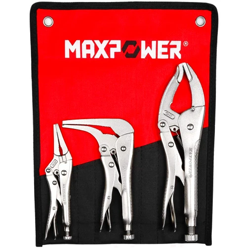 MAXPOWER 3 Piece Locking Pliers Set