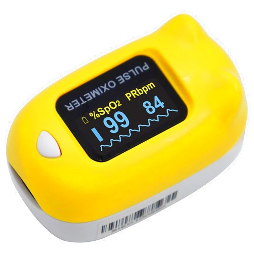 CONTEC Fingertip Pulse Oximeter Blood Oxygen Saturation Monitor For Small Finger PR Value Waveform Oxygen Monitor with lanyard