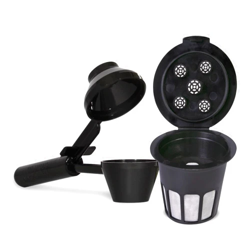 PERFECT POD Cafe Supreme Reusable Single Serve Coffee Filter K Cup Pod + EZ-Scoop Coffee Scoop with Funnel | Compatible with Keurig K Supreme (Plus) Coffee Maker