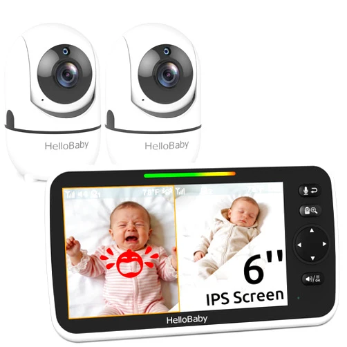 HelloBaby Baby Monitor with 2 Cameras, 6