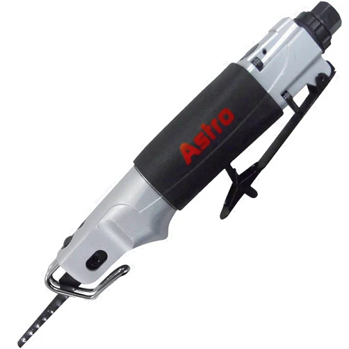 Astro Pneumatic Tool 930 Air Body Saber Saw with 5pc 24 Teeth per Inch Saw Blades, Black, Silver