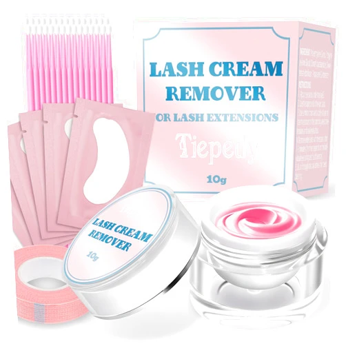 Tiepetly Eyelash Extension Remover 10g, Lash Extension Remover for Lash Extensions, Dissolves Powerful Lash Glue Remover, Low Irritation for Sensitive Skin