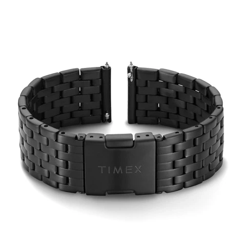 Timex 20mm Stainless Steel Quick-Release Bracelet – Silver-Tone with Deployment Clasp