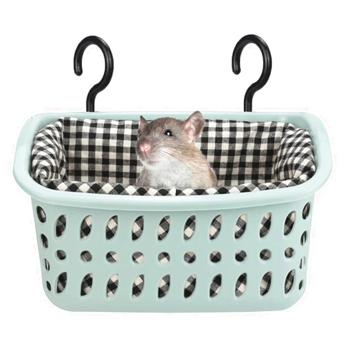 JWShang Rat Hammock for Cage Chew Proof, Rat Hanging Basket Bed with Sturdy Hooks, Pet Rat Cage Accessories for Mice Snuggling Sleeping, Safe and Cozy Small Animal Rodent Hammock for Rat Sugar Glider