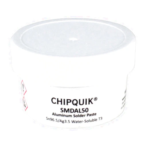 Chip Quik SMDAL50 Aluminum Solder Paste Water-Soluble Sn96.5/Ag3.5 T3 (50g jar)