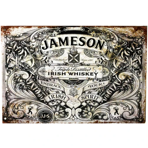 AMELIA SHARPE Metal Sign Jameson Whiskey Beer tin Sign Vintage Bar Man cave Garage Kitchen Home Wall Decoration Art Sign 12 X 8 Inch