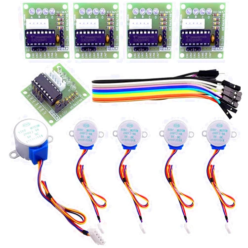 ELEGOO 5 Sets 28BYJ-48 ULN2003 5V Stepper Motor + ULN2003 Driver Board Compatible with Arduino