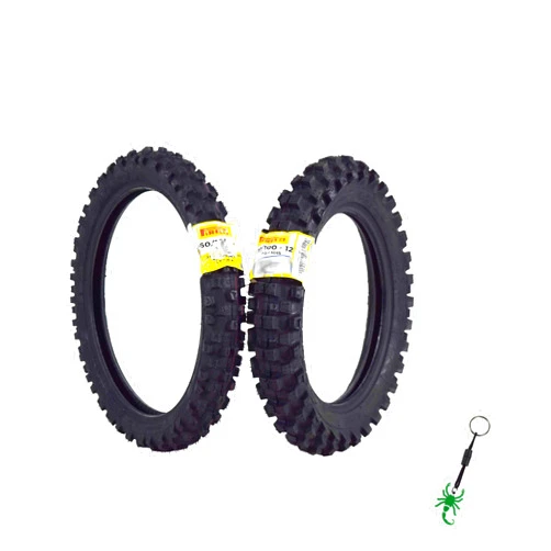 Pirelli Scorpion Mx Extra-J 60/100-14 Front Motorcycle Tire Pirelli Scorpion Mx Extra-J 80/100-12 Rear Motorcycle Tire (Two Pack)