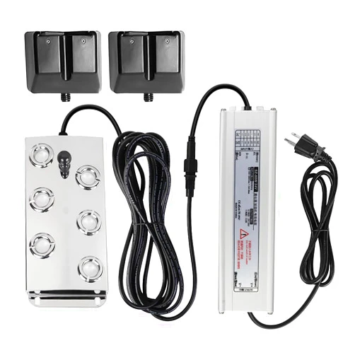 HNZXIB Mist Maker Fogger 6 Head Ultrasonic Mist Fogger with Power Supply，6 Head Ultrasonic Mist Maker Fogger,Mist Maker Fogger Water Fountain for Rockery/Pool/Fish Pond Fog (Sliver 6 Heads)