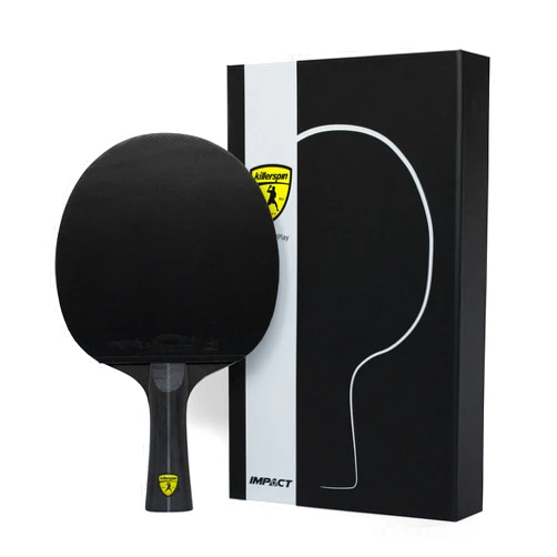 Killerspin Impact SmartGrip Table Tennis Paddles - Black Ping Pong Racket with Case, Table Tennis Equipment for Beginners/Intermediates - Ensures Good Control and Stroke