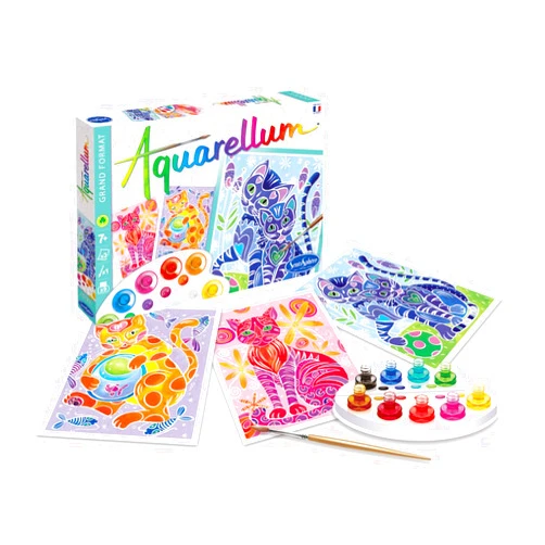 Sentosphère Aquarellum Cats Watercolor Painting Kit