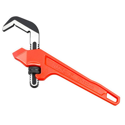 MAXPOWER Adjustable Offset Hex Wrench, 12 Inch, Red, Cast Iron