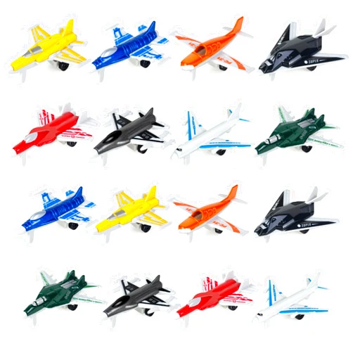 YongnKids 16 Pcs Airplane Toy for Kids,Die Cast Airplanes Toys for Kids Aages 4-8,Mini Planes Model/Glider Planes/Airlines Plane Toys for Kids Birthday Gift Cake Toppers Party Favors Stocking Stuffers