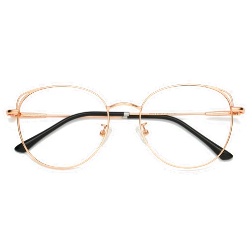 SOJOS Cat Eye Blue Light Blocking Glasses for Woman Hipster Metal Frame Womens Eyeglasses She Young SJ5027
