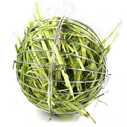 Tfwadmx Rabbit Hay Feeder, Grass Play Hay Ball Chew Toy Stainless Steel Food and Grass Frame Bowls, Small Animals Hay Manger Dispenser for Hamsters Gerbils Chinchillas Guinea Pigs