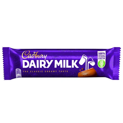 Cadbury Dairy Milk, 45g Bars, 1.58 Ounce (Pack of 12)