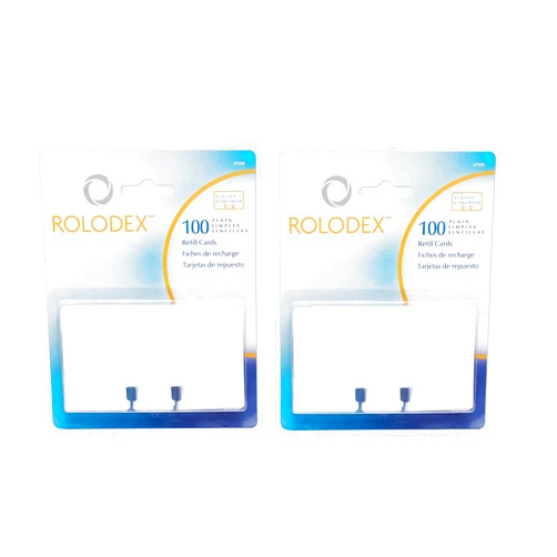 Rolodex ROL67558 - Rolodex Plain Unruled Refill Card (2-Pack