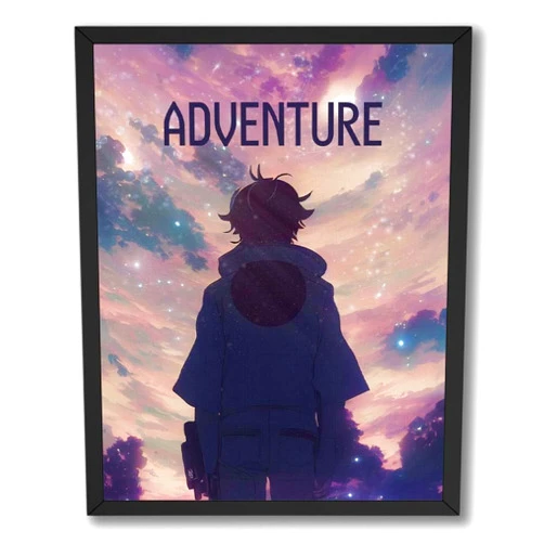 InkFlow Posters InkFlow Adventure Poster - Nature-inspired travel wall art, motivational journey print for office, bedroom, living room, or adventure-themed space - 8x10 Unframed Canvas Wall Art