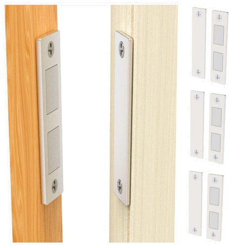 Suemisi Ultra Thin Cabinet Door Magnetic Catch, Cabinet Door Magnets and Magnetic Door Latch Adhesive Drawer Magnet Catch for Kitchen Closet Door (Silver 4PCS)