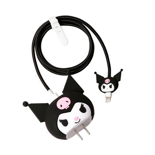 MTYXYTM 3D Cute Cartoon Series Fast Charger Protector for iPhone 18W 20W iPhone 14 13 12 11 Pro Max Fast Charging Cable Charger Head Cover Cable Accessory Data Cable Protective Sleeve, No.07(4in1)