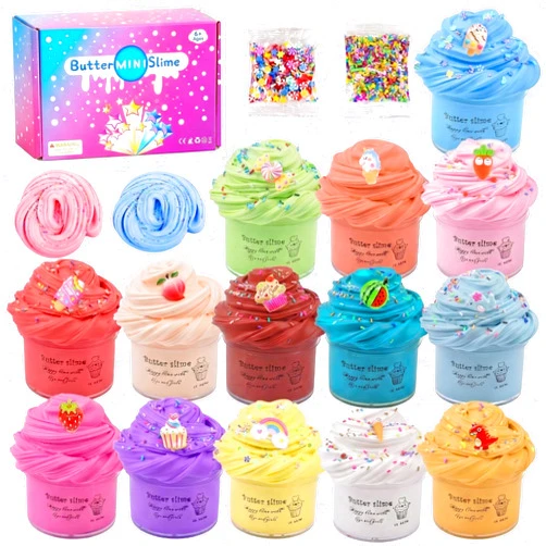 BeiyeiDei Butter Slime Kit, 14 Pack Mini Scented Slime, Party Favor Supplies, Soft and Stretchy, Party Favors for Girls Boys, Birthday Gifts for Kids, Sludge Toy