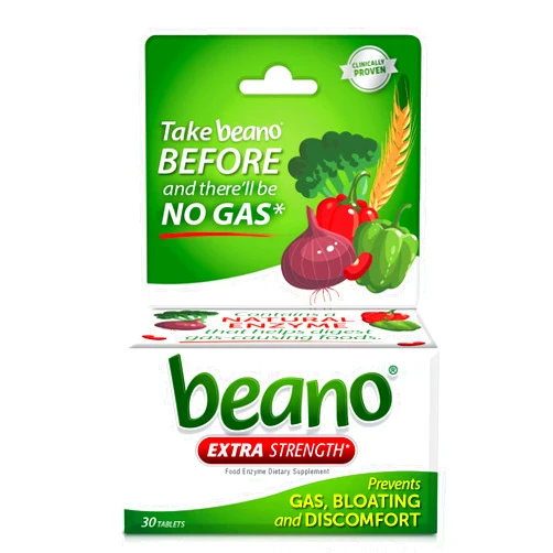 beano Ultra 800 Gas Prevention, Food Enzyme Dietary Supplement, Help Digest Gas-Causing Foods, 30 Tablets Beano Tablets 30 Count (Pack of 1)