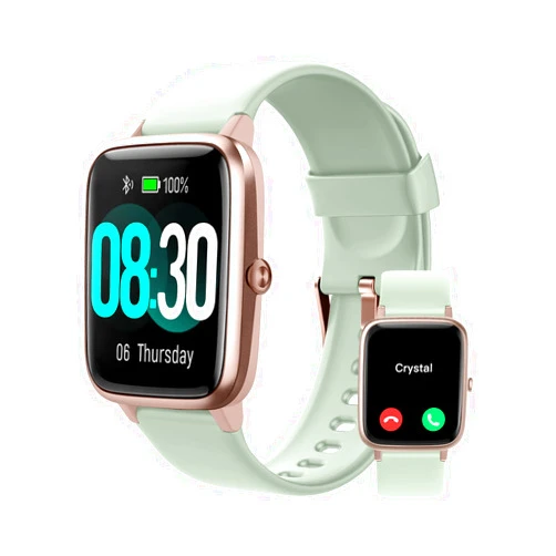 GRV Smart Watch for iOS and Android Phones (Answer/Make Calls), Watches for Men Women IP68 Waterproof Smartwatch Fitness Tracker Watch with Heart Rate/Sleep Monitor Steps Calories Counter (Aqua-Gold)