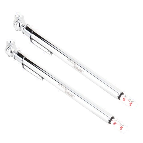 Accu-Gage Pencil Tire Pressure Gauge 2 Pack (10-75 PSI), Air Pressure Gauge for Tires, Stainless Steel Body for air Filled Tires, Front loaders, and Small Airplanes