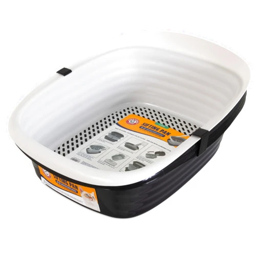 Arm & Hammer Large Sifting Litter Box Scoop Free Cat Litter Tray with Microban, Made in USA